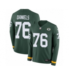 Youth Nike Green Bay Packers #76 Mike Daniels Limited Green Therma Long Sleeve NFL Jersey