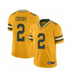 Youth Green Bay Packers #2 Mason Crosby Limited Gold Inverted Legend Football Jersey