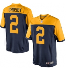 Youth Nike Green Bay Packers #2 Mason Crosby Elite Navy Blue Alternate NFL Jersey