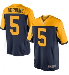 Youth Nike Green Bay Packers #5 Paul Hornung Limited Navy Blue Alternate NFL Jersey