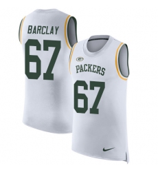 Men's Nike Green Bay Packers #67 Don Barclay Limited White Rush Player Name & Number Tank Top NFL Jersey