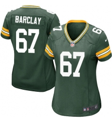 Women's Nike Green Bay Packers #67 Don Barclay Game Green Team Color NFL Jersey