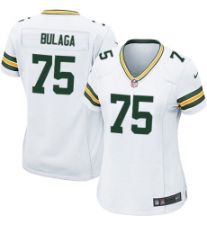Women's Nike Green Bay Packers #75 Bryan Bulaga Game White NFL Jersey