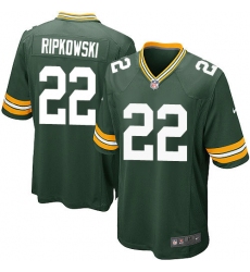 Men's Nike Green Bay Packers #22 Aaron Ripkowski Game Green Team Color NFL Jersey