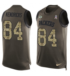 Men's Nike Green Bay Packers #84 Lance Kendricks Limited Green Salute to Service Tank Top NFL Jersey