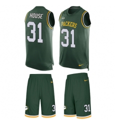 Men's Nike Green Bay Packers #31 Davon House Limited Green Tank Top Suit NFL Jersey