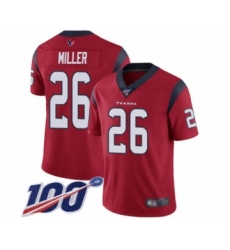 Men's Houston Texans #26 Lamar Miller Red Alternate Vapor Untouchable Limited Player 100th Season Football Jersey