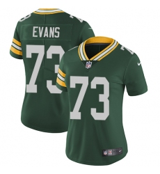 Women's Nike Green Bay Packers #73 Jahri Evans Elite Green Team Color NFL Jersey