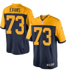 Youth Nike Green Bay Packers #73 Jahri Evans Elite Navy Blue Alternate NFL Jersey
