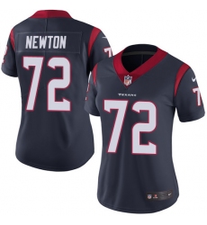 Women's Nike Houston Texans #72 Derek Newton Elite Navy Blue Team Color NFL Jersey