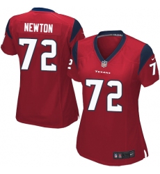Women's Nike Houston Texans #72 Derek Newton Game Red Alternate NFL Jersey