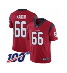 Men's Houston Texans #66 Nick Martin Red Alternate Vapor Untouchable Limited Player 100th Season Football Jersey