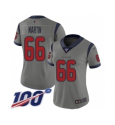 Women's Houston Texans #66 Nick Martin Limited Gray Inverted Legend 100th Season Football Jersey