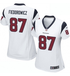 Women's Nike Houston Texans #87 C.J. Fiedorowicz Game White NFL Jersey