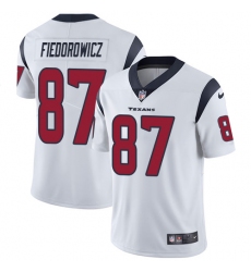 Youth Nike Houston Texans #87 C.J. Fiedorowicz Elite White NFL Jersey