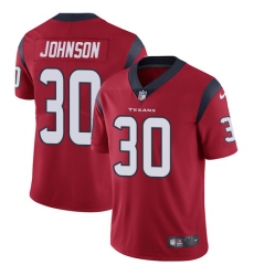 Men's Nike Houston Texans #30 Kevin Johnson Limited Red Alternate Vapor Untouchable NFL Jersey