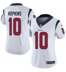 Women's Nike Houston Texans #10 DeAndre Hopkins Elite White NFL Jersey