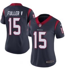 Women's Nike Houston Texans #15 Will Fuller V Limited Navy Blue Team Color Vapor Untouchable NFL Jersey