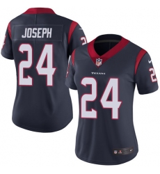 Women's Nike Houston Texans #24 Johnathan Joseph Elite Navy Blue Team Color NFL Jersey