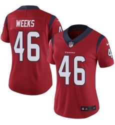 Women's Nike Houston Texans #46 Jon Weeks Elite Red Alternate NFL Jersey
