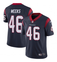 Youth Nike Houston Texans #46 Jon Weeks Elite Navy Blue Team Color NFL Jersey