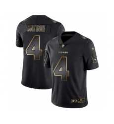 Men Houston Texans #4 Deshaun Watson Black Golden Edition 2019 Vapor Untouchable Limited Jersey