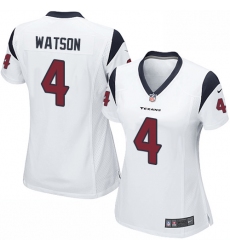 Women's Nike Houston Texans #4 Deshaun Watson Game White NFL Jersey
