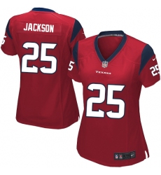 Women's Nike Houston Texans #25 Kareem Jackson Game Red Alternate NFL Jersey