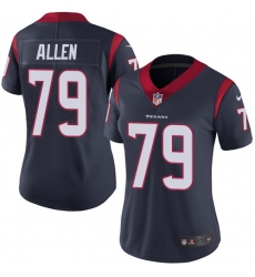 Women's Nike Houston Texans #79 Jeff Allen Limited Navy Blue Team Color Vapor Untouchable NFL Jersey