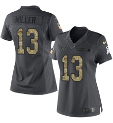 Women's Nike Houston Texans #13 Braxton Miller Limited Black 2016 Salute to Service NFL Jersey