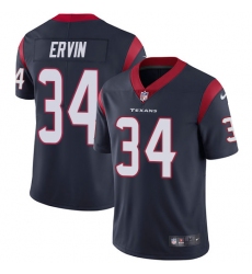 Youth Nike Houston Texans #34 Tyler Ervin Elite Navy Blue Team Color NFL Jersey