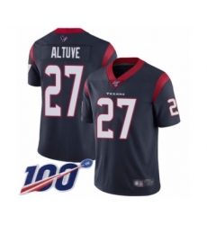 Men's Houston Texans #27 Jose Altuve Navy Blue Team Color Vapor Untouchable Limited Player 100th Season Football Jersey