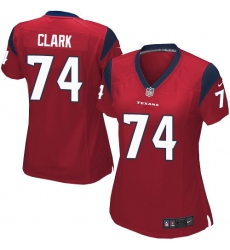 Women's Nike Houston Texans #74 Chris Clark Game Red Alternate NFL Jersey