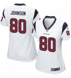 Women's Nike Houston Texans #80 Andre Johnson Game White NFL Jersey