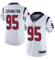 Women's Nike Houston Texans #95 Christian Covington Elite White NFL Jersey