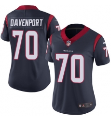 Women's Nike Houston Texans #70 Julien Davenport Limited Navy Blue Team Color Vapor Untouchable NFL Jersey