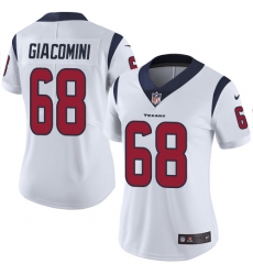 Women's Nike Houston Texans #68 Breno Giacomini Elite White NFL Jersey
