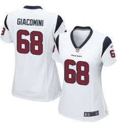 Women's Nike Houston Texans #68 Breno Giacomini Game White NFL Jersey