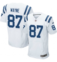 Men's Nike Indianapolis Colts #87 Reggie Wayne Elite White NFL Jersey