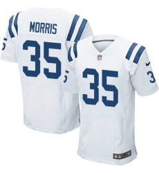 Men's Nike Indianapolis Colts #35 Darryl Morris Elite White NFL Jersey