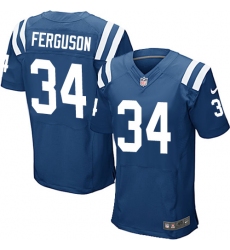 Men's Nike Indianapolis Colts #34 Josh Ferguson Elite Royal Blue Team Color NFL Jersey