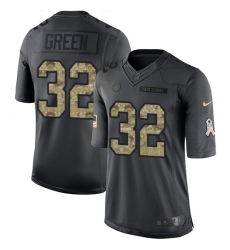 Men's Nike Indianapolis Colts #32 T.J. Green Limited Black 2016 Salute to Service NFL Jersey