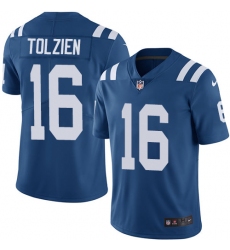 Youth Nike Indianapolis Colts #16 Scott Tolzien Royal Blue Team Color Vapor Untouchable Limited Player NFL Jersey