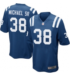 Men's Nike Indianapolis Colts #38 Christine Michael Sr Game Royal Blue Team Color NFL Jersey