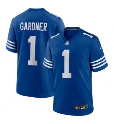 Men's Indianapolis Colts #1 Sauce Gardner Blue Vapor Limited Stitched Football Jersey
