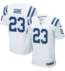Men's Nike Indianapolis Colts #23 Frank Gore Elite White NFL Jersey