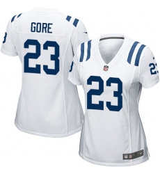 Women's Nike Indianapolis Colts #23 Frank Gore Game White NFL Jersey