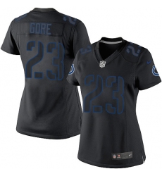 Women's Nike Indianapolis Colts #23 Frank Gore Limited Black Impact NFL Jersey