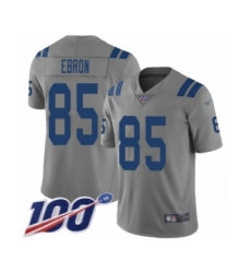Men's Indianapolis Colts #62 Le'Raven Clark Limited Gray Inverted Legend 100th Season Football Jersey