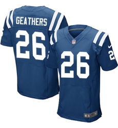 Men's Nike Indianapolis Colts #26 Clayton Geathers Elite Royal Blue Team Color NFL Jersey